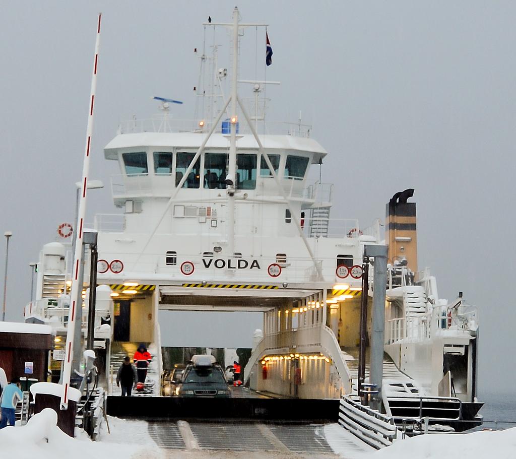 På denne ferjen er høydebegrensningen 5 meter