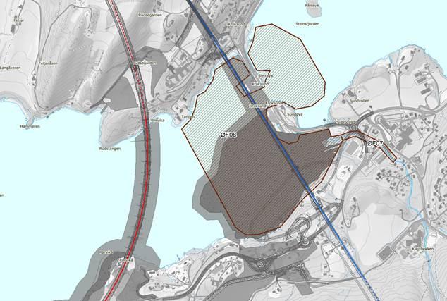 27 av 92 Figur 3.4. Verdifulle økologiske funksjonsområder ved Kroksund. ØF_07 er Kleivbekken.