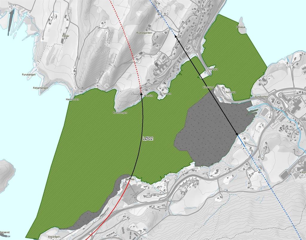 32 av 92 Figur 3.8. Viktige landskapsøkologiske funksjonsområder Kroksund (grønn).