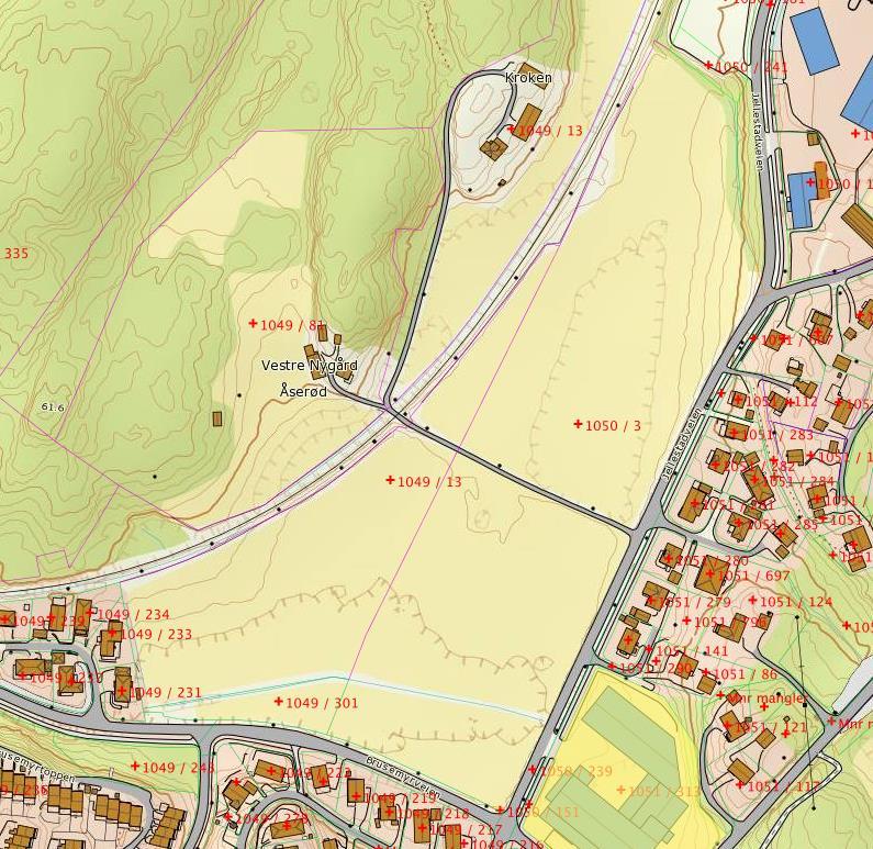 1. Innledning Dette notatet adresserer overvannshåndteringen i forbindelse med utvikling av Kroken Boligområde ved Jellestadveien i