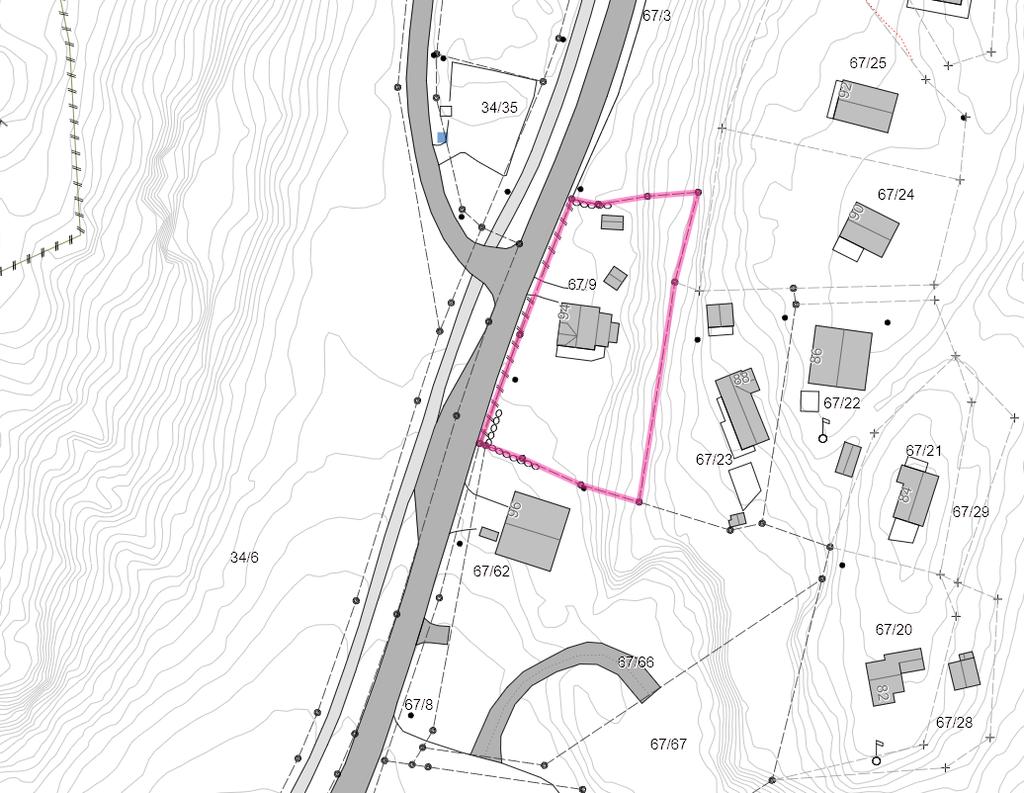 2 PLANOMRÅDET Figur 1: Gnr/Bnr 67/9 er