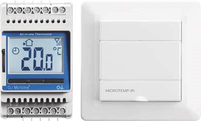 MSA4 er også "alt i ett" termostaten i Microtemp sentralstyringssystemet. ESD-4 for tavle med trådløs IR-føler.