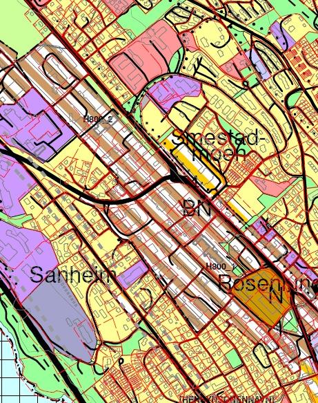 gjennomføres på detaljplannivå. Forurensing/Klima Vegtrafikkstøy og svevestøv kan være en utfordring i sentrumsnære - områder som dette.