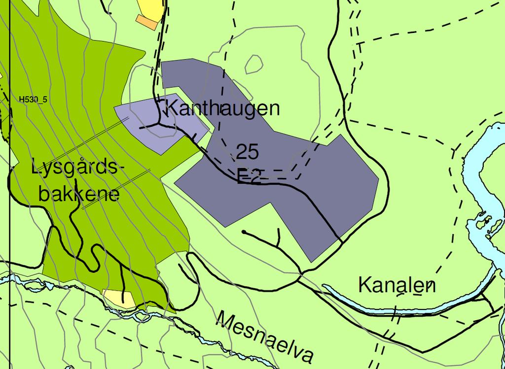Kanthaugen. Status: Tatt ut av planforslaget Fakta/informasjon: Beliggenhet ved Kanthaugen, sør for Kanten Kro. Arealet inngår i tematisk kommunedelplan for Olympiaparken.