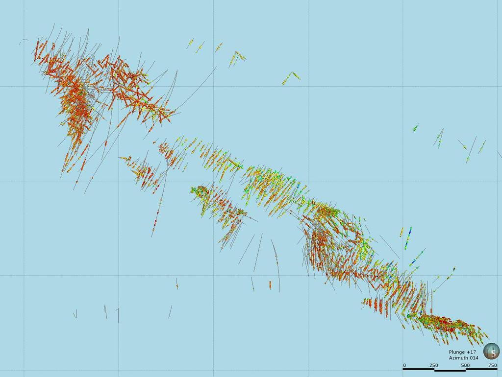 1 Oppdatering av geologisk database & blokkmodeller 1.1 Room 400 Våren 2017 digitaliserte Sydvarangers geologer borehullprøvedata fra de siste 100 år.