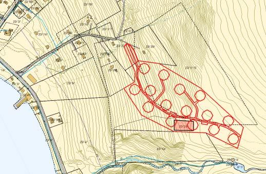 Sak 113/15 GID 23-24 i Lebesby, 2277,6 m2 (tilhører Lebesby kommune). Eiendommen griper inn i 2 punktfester for hytte i reguleringsplan under arbeid.