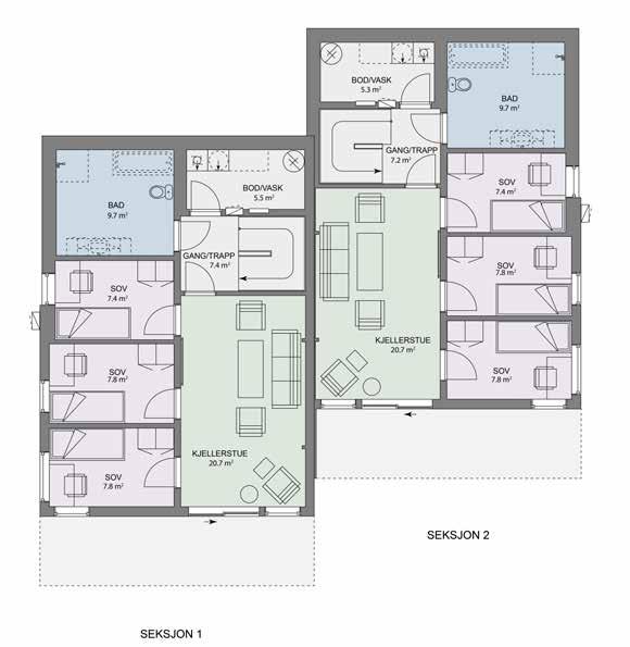 INNHOLD. Plan underetasje: 3 soverom, stort bad, separat vaskerom/bod, tv-stue og gang. Carport.