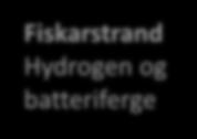 EKSEMPEL: VERDIKJEDE HYDROGENFERGE System-integrasjon Fiskarstrand Hydrogen og batteriferge Hydrogen lager Brenselcelle Kraftelektro Hydrogen Marint