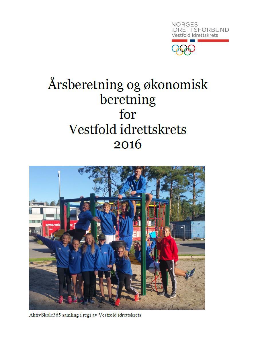 Sak 4.1: Årsberetning 2016 Vestfold idrettskrets 40.