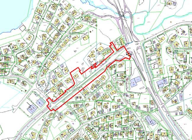 Kartutsnittet viserplanområdet I planområdet inngår hele eller deler av følgende gårds og bruksnummer: 145/119, 70/835, 70/652, 70/300,70/56, 70/653, 70/8,