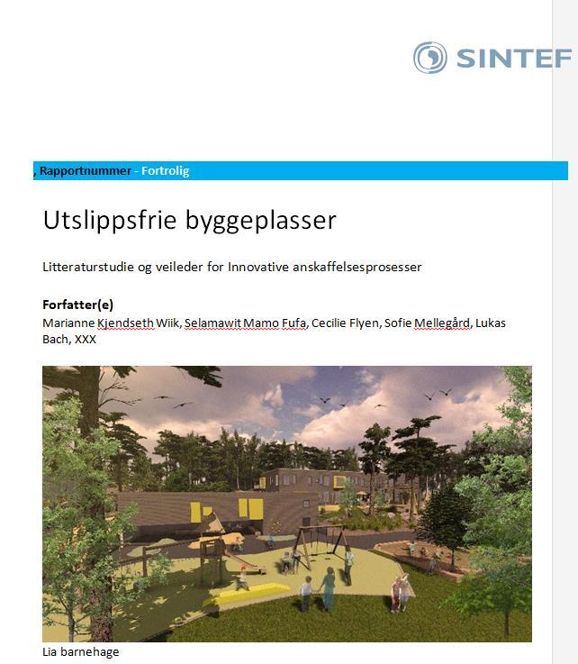 Utslipp fra byggeplass Beste praksis og løsninger