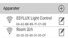 Light Control Box er nå registrert på Bluetooth-enheten. Appen er klar for styring av Light Control Box.