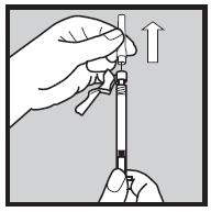 IKKE legg sprøyten ned på noe tidspunkt etter at den klare beskyttelseshylsen er av. IKKE prøv å sette den klare beskyttelseshylsen tilbake på nålen.