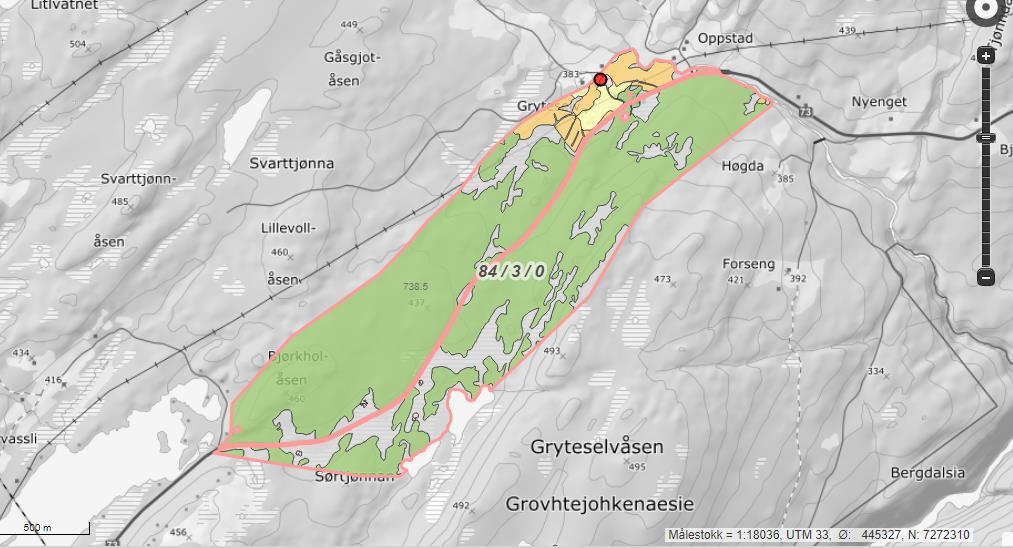2 Om Gryteselv, naturgrunnlag og dagens drift 2.1 Kort områdebeskrivelse av Gryteselv Gryteselv (gnr/brnr 84/3) ligger i Hattfjelldal kommune på indre Helgeland, Nordland fylke.