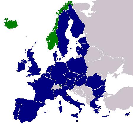 EØS/EFTA: 3 land 5 mill.