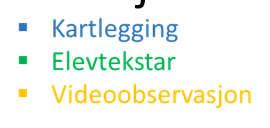 Konferansen Elevtekstar (2) Syklus 4 (okt-des) Video (3) Brukarkonferanse (studentar, tilsette) Elevtekstar (3) Tidslinje 2020 Syklus 1