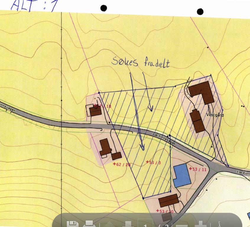 Innherred samkommune - Landbruk og naturforvaltningen Side 3 av 6 Fig. 2 Alternativ 1 Kilde: Søknaden Søknaden er vurdert etter jordlovens 1, 9 og 12.