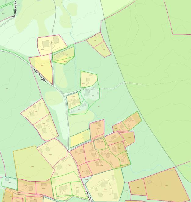 Løpe- Situasjonen i dag, arealformål: LNF spredt boligbygging Kommuneplan Hurdal