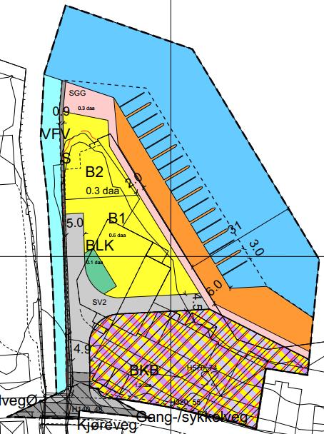 Planområdet er redusert sidan oppstarten. Då var deler av området på vestsida av Valdraelva med tilgrensande vegareal også inkludert.