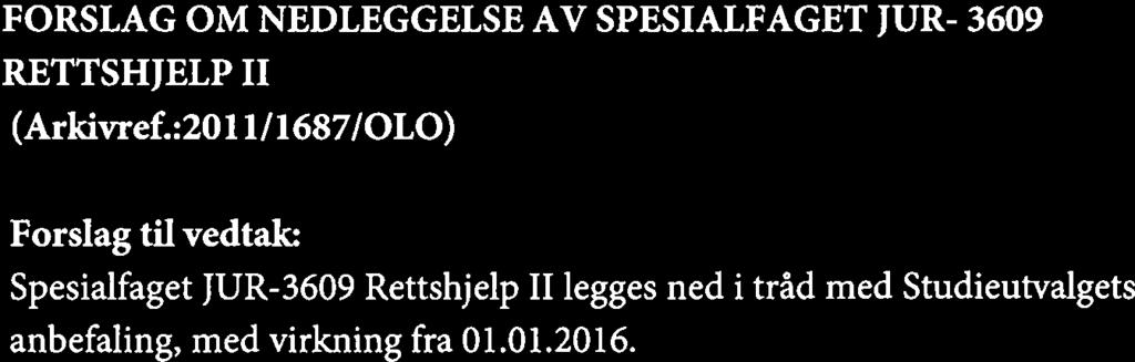 Spesialporteføljen utvides ikke utover de 17 fagene som er den består av i dag, og dersom nye fag skal opprettes må andre legges ned.