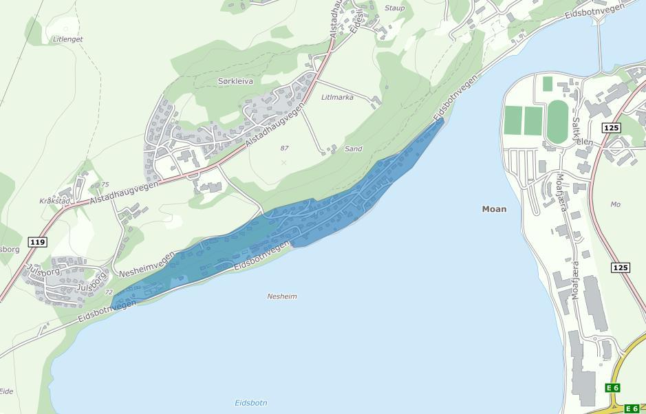 Det er regulert et område til ballspill på Sørlia nede ved Eidsbotnvegen, men gjeldende reguleringsplanen fra 2000 er ennå ikke blitt realisert. Fra midten av delområdet er det ca.