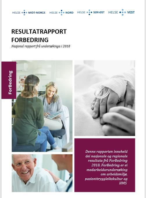 NASJONAL RAPPORT FOR ALLE REGIONER OG ALLE HF Samlet resultat fra totalt 126.