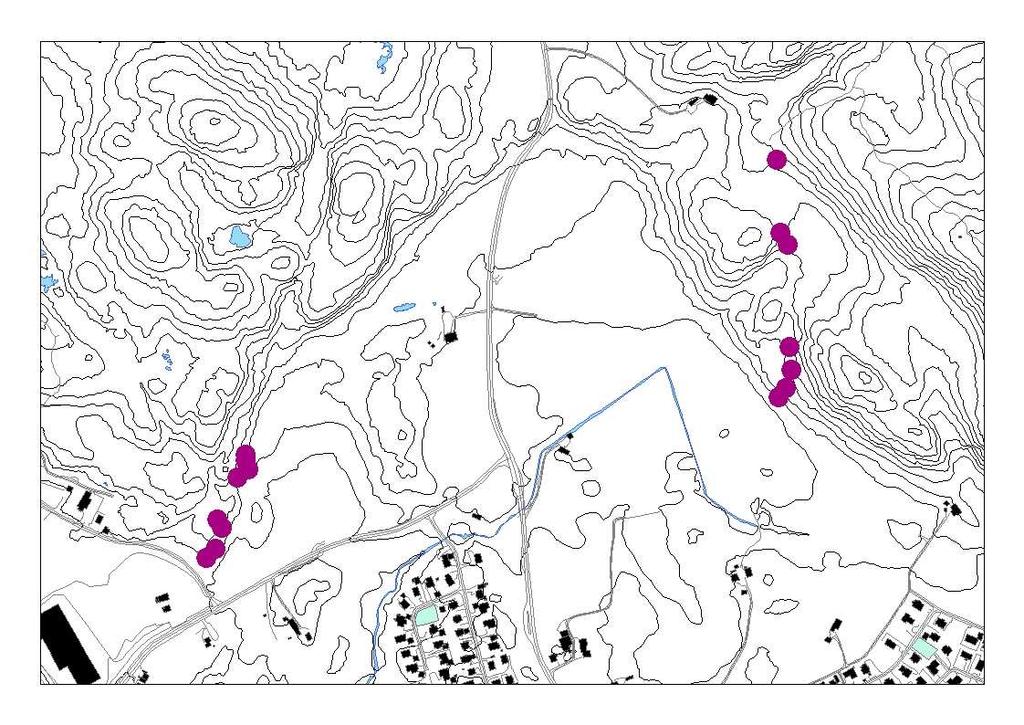 Rødlistede arter Det er registrert to rødlistede karplanter i området, purpurlyng (Erica cinerea) og fagerrogn (Sorbus meinichii), begge med status som nær truet (NT).