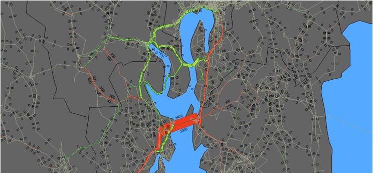 Sammendrag 27 Figur VII Nettverkseffekter av ytre Oslofjordforbindelse.