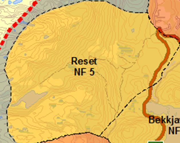 5.7.5 NF5 Reset Eit lite område på Reset er avmerkt som lokalt viktig friluftsområde i Fylkesatlas for Sogn og Fjordane (FRIDA).