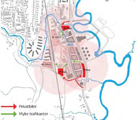 NITTEDAL KOMMUNE 11 God organisering av parkering er en nøkkelfaktor for å lykkes med å skape et godt sentrumsmiljø som ikke domineres av bilen.