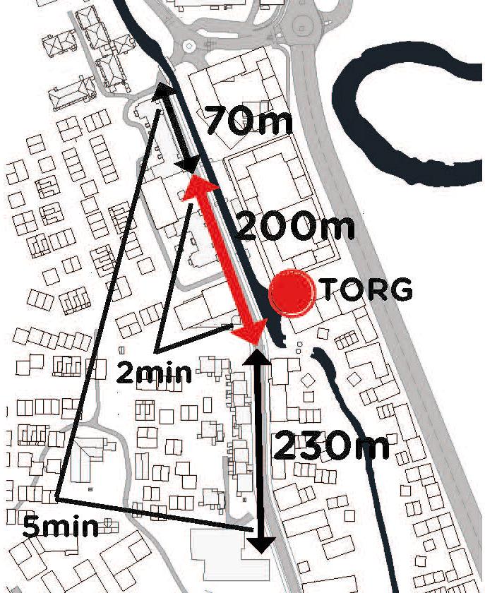 Handelssentrumet bør vokse innenfra og ut med utgangspunkt i Mosenteret og i takt med befolkningsveksten.