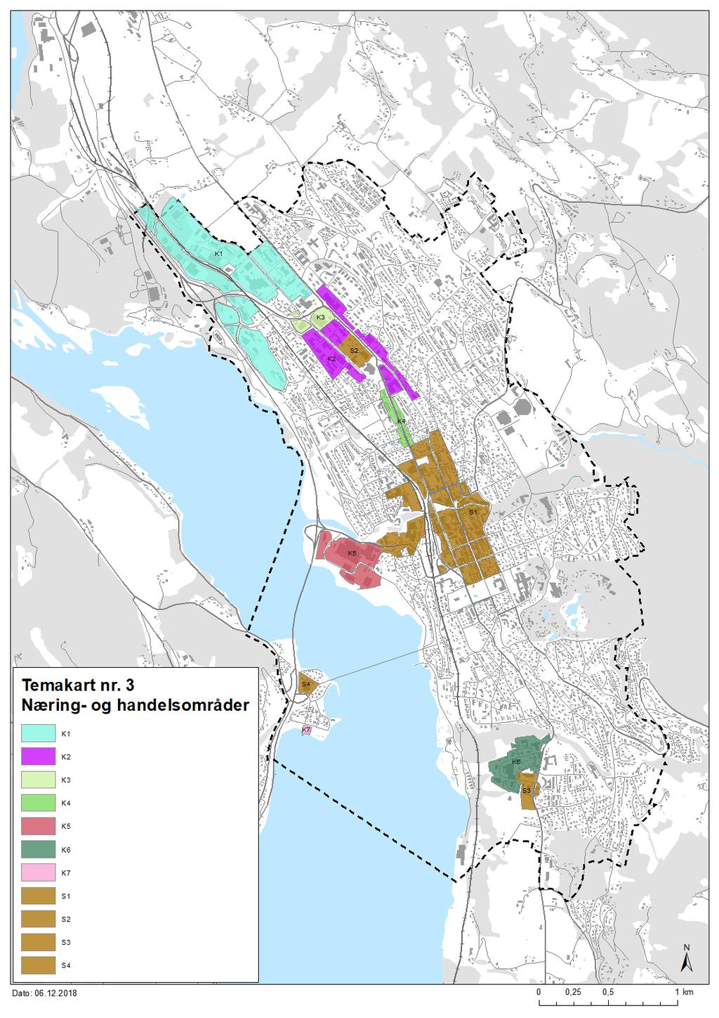 Temakart: Næring og handelsområder innenfor Byplanen K1 Sannom, Industrigata nord: Næring Plass- og transportkrevende handel K3 Langs Lillehammervegen: Næring Store handelsformater S2 Rosenlund Alle