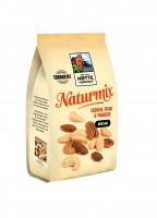 DLN Naturmix 140 g Nøtteblanding med tørrøstede nøtter (cashewnøtter, naturlige mandler, blancherte mandler og pecannøtter). <b>mandler</b>, <b>cashewnøtter</b>, <b>pecannøtter</b>.