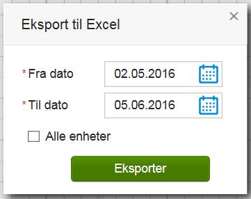 Slik eksporterer du til ferdigformatert Excel-ark: 1.