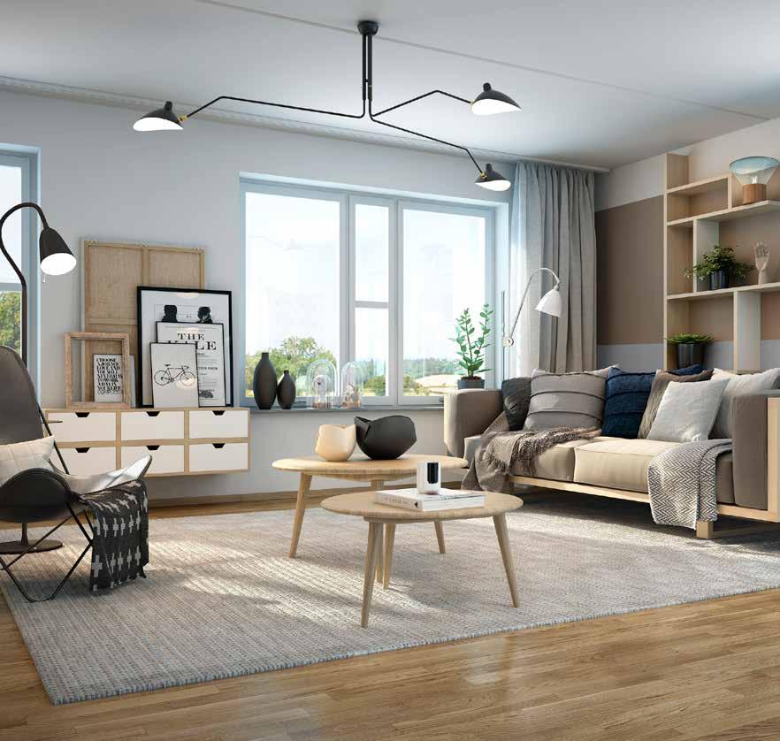 Å SKAPE ET HJEM JM Original sørger for at din nye bolig er preget av skandinavisk design, med tregulv og overflater som hovedsakelig består av naturmaterialer.