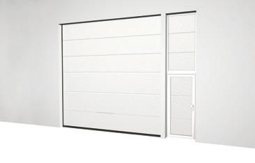 Nisje- eller utenpåliggende dørmontering En leddheiseport monteres alltid mot innsiden av åpningen, slik at hvis du ønsker å