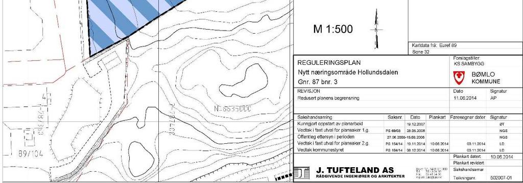 I nord grensar planområdet til reguleringsplan