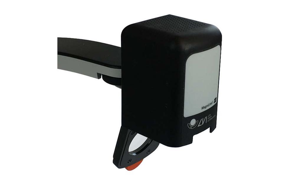 6.3.2 Posisjonssensor MagniLink S har posisjonssensor som brukes til å veksle mellom lesemodus (brukeren peker kameraet ned og vipper linsen på plass) og avstandsmodus (brukeren åpner linsen).