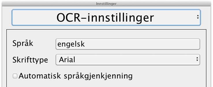 7.4.3.5 OCR-innstillinger Denne overskriften er bare tilgjengelig hvis kameraet støtter OCR. Språk Gjør det mulig å endre språket som OCR-motoren skal tolke. Du kan velge flere språk.