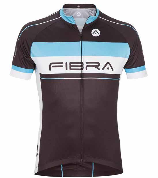 FIBRA ELITE BIKE SS JERSEY ELASTISK LINNING ELASTISK ARMMANSJETT UV-BEHANDLET MESH FOR VENTILASJON HEL GLIDELÅS TRE OPPBEVARINGSLOMMER SILIKONBÅND Meget god sykkeltrøye i lett og pustende