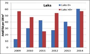 DIRDALSELVAS FELLESFORVALTNING SA 14 DRIFTSPLAN DIRDALSELVA 2016-2021 Ungfisk Som en del av forsuringsovervåkingen utføres det årlig elektrisk fiske på to stasjoner i hovedløpet og på en stasjon i