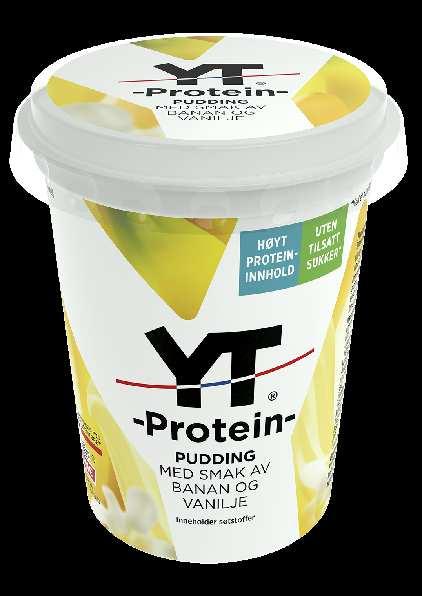 YT Proteinrik banan/vanpudd 190 g YT Proteinrik sjokopudding 190 g PERFEKT I FORBINDELSE MED TRENING Kategorivekst ved økt penetrasjon gjennom en