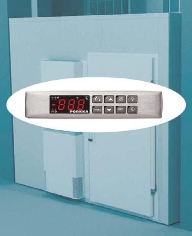 Step-in kjøle- og fryserom Tel. 66 98 77 77 Styrenhet Styrenheten med kombinert digital temperaturdisplay automatisk avrimingssykluser.