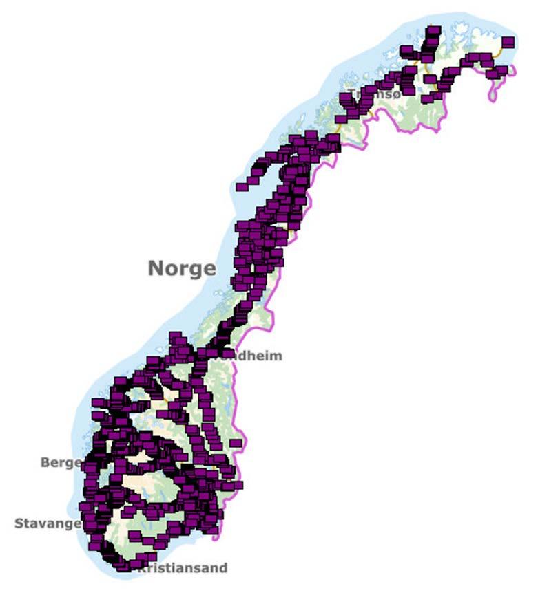 Oversiktsbilde Status 2018 1800 registreringer på riksveg 300 registreringer på fylkesveger Samlet og vurdert av