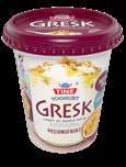 TINE Yoghurt Gresk TINE Yoghurt Gresk Naturell 2,5 kg TINE Yoghurt Gresk Vanilje 380 g TINE Yoghurt Gresk Pasjonsfrukt 380 g TINE Yoghurt