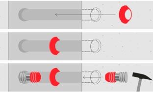 Webac tetteplugg / Flens 1 Webac Tetteblugg 22 mm med flens er fremstilt av svellende polymer som sveller