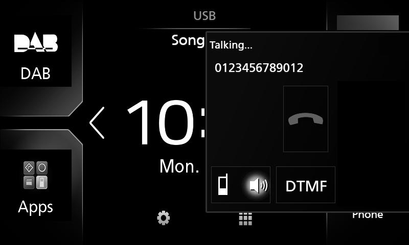 Bluetooth-styring ÑÑMotta et anrop 1 Trykk på [ ] for å svare på en telefonsamtale eller [ ] for å avvise et innkommende anrop. Juster mottaksvolum Trykk på knappen [ ] eller [ ].