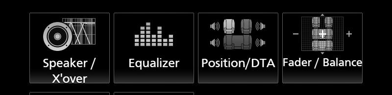 Lydkontroll Manuell kontroll av utligner Du kan justere equalizeren ved å velge optimal innstilling for hver kategori. 1 Trykk på [ ]-knappen. 2 Trykk på [ ].