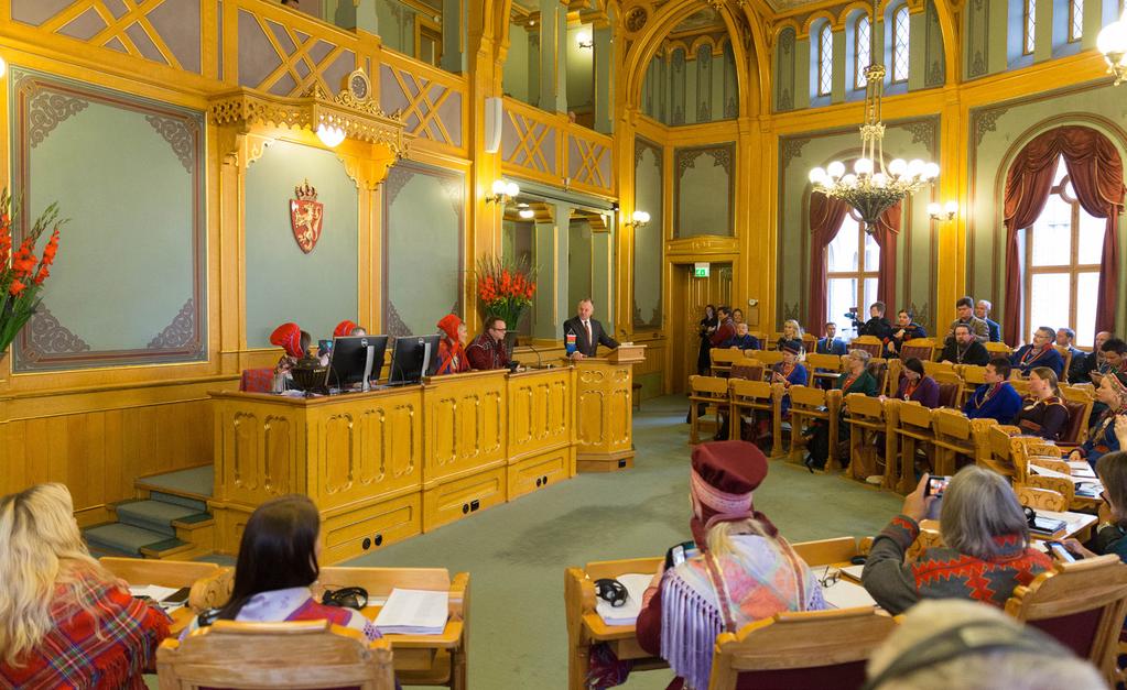 Sametinget på Stortinget Sametinget holdt plenumssamling på Stortinget fra 21. til 25. september 2015. Blant sakene var samisk reiseliv og tilbakeføring av samisk kulturarv.