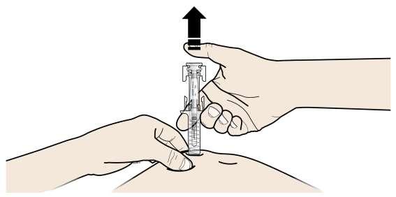 KNEPP Det er viktig å skyve gjennom kneppet for at hele dosen skal bli injisert. C SLIPP OPP tommelen.
